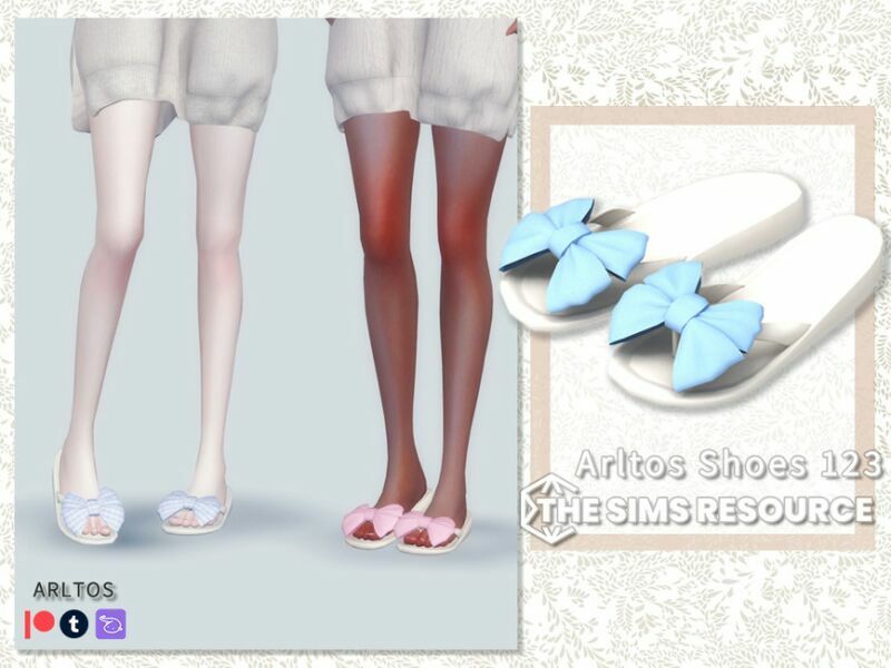 Sandals With BOW / 123 By Arltos 1 Sandals With BOW / 123 By Arltos Sims 4 CC