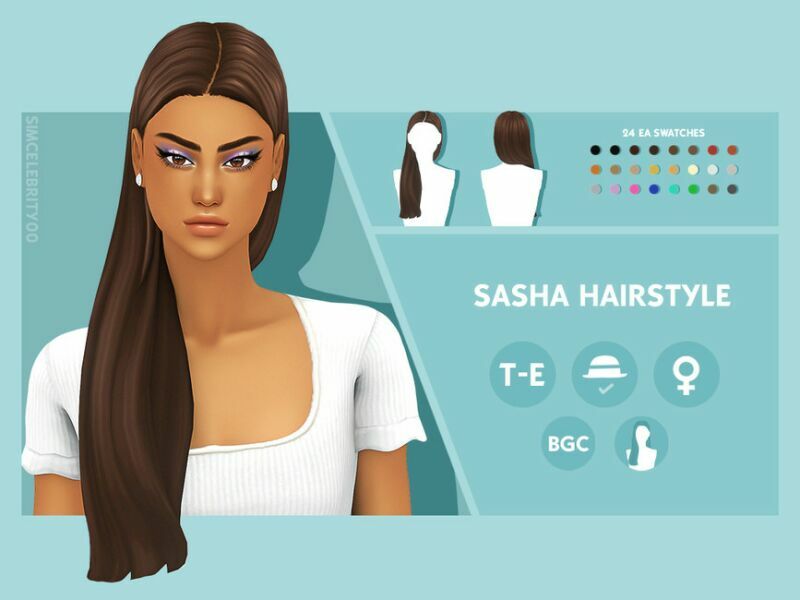 Sasha Hairstyle By Simcelebrity00 1 Sasha Hairstyle By Simcelebrity00 Sims 4 CC