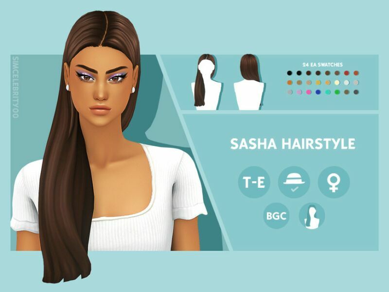 Sasha Hairstyle By Simcelebrity00 2 sims 4 cc sasha hairstyle by simcelebrity00 2