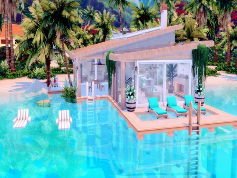 Seaside ECO Cabin By Ljanep6 1 Seaside ECO Cabin By Ljanep6 Sims 4 CC