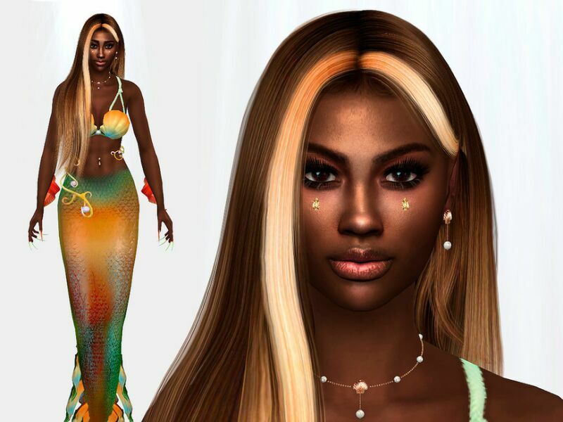Sereia Coral (Mermaid) By Suzue 4 sims 4 cc sereia coral mermaid by suzue 2