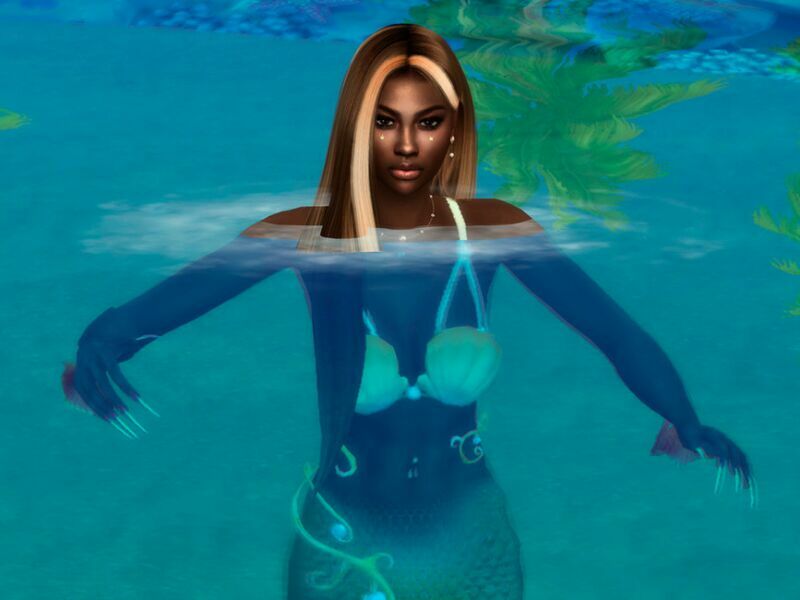 Sereia Coral (Mermaid) By Suzue 2 sims 4 cc sereia coral mermaid by suzue 5