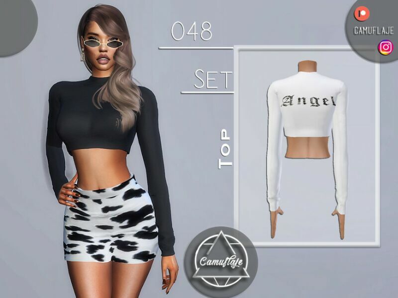 sims 4 cc set 048 angel top by camuflaje 2