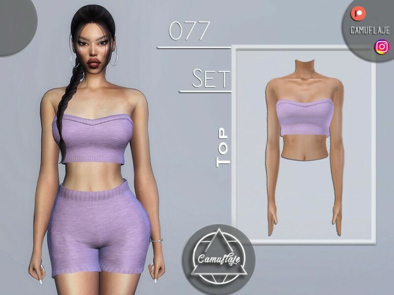 SET 077 – TOP By Camuflaje 1 SET 077 – TOP By Camuflaje Sims 4 CC