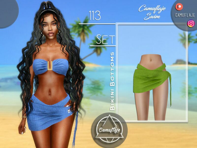 SET 113 – Bikini Bottoms By Camuflaje 1 SET 113 – Bikini Bottoms By Camuflaje Sims 4 CC