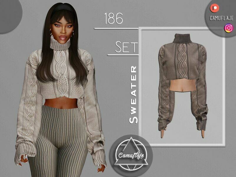 SET 186 – Sweater By Camuflaje 1 SET 186 – Sweater By Camuflaje Sims 4 CC