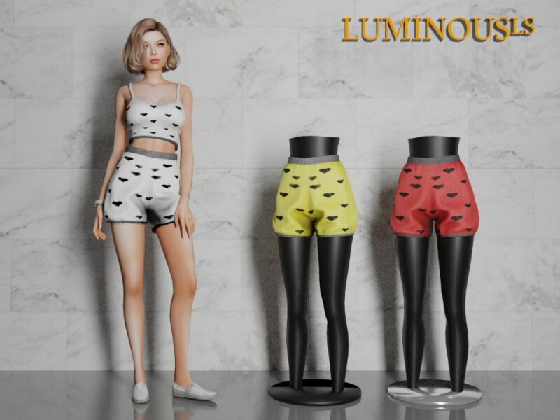 SET39 -Love Shorts- By Luminousls 1 SET39 -Love Shorts- By Luminousls Sims 4 CC