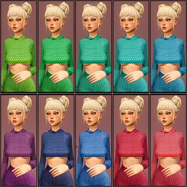 Sexy Cropped Hoody (Alex SET) 4 sims 4 cc sexy cropped hoody alex set 3