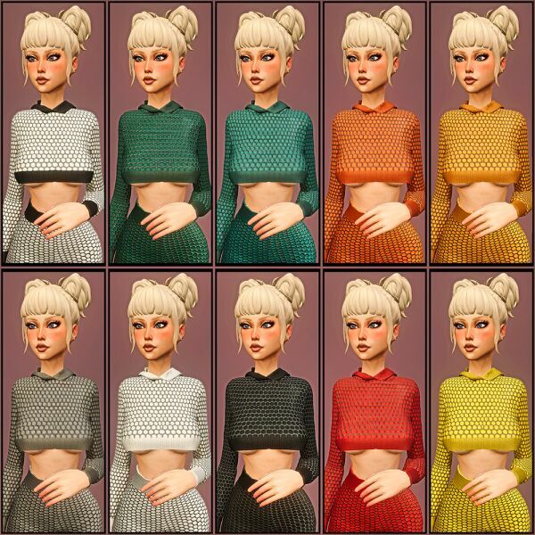 Sexy Cropped Hoody (Alex SET) 2 sims 4 cc sexy cropped hoody alex set 5