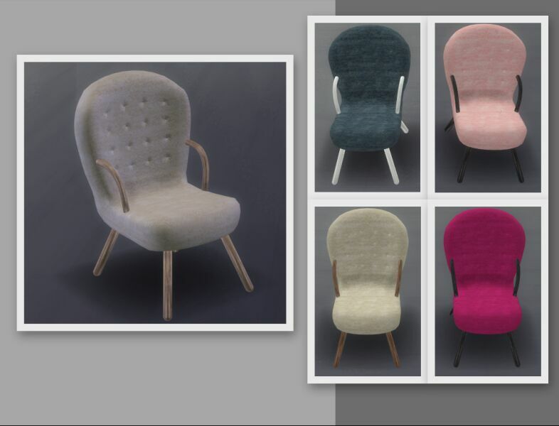 Sheepskin Clam Chair 2 sims 4 cc sheepskin clam chair 2