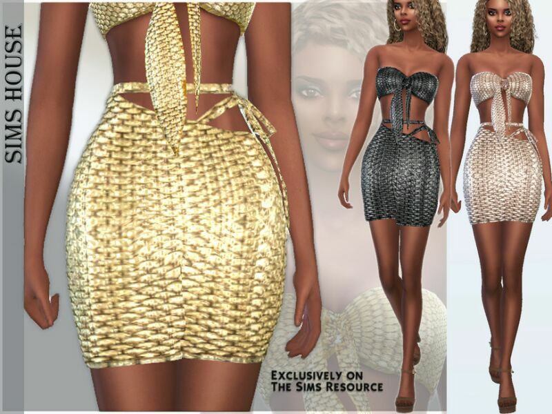 Shiny TIE Skirt 1 Shiny TIE Skirt Sims 4 CC
