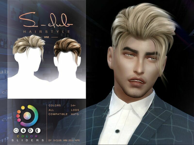 Short MAN Hair(David) By S-Club 1 Short MAN Hair(David) By S-Club Sims 4 CC