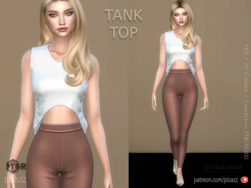 Short Sleeve U-Shape Tank By Pizazz 2 sims 4 cc short sleeve u shape tank by pizazz 2