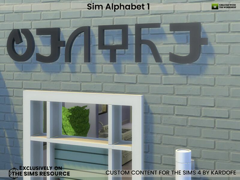 SIM Alphabet 1 1 SIM Alphabet 1 Sims 4 CC