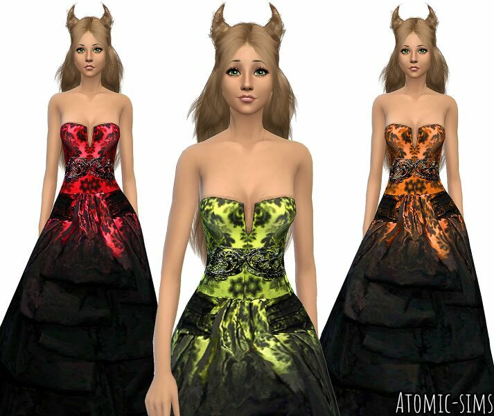 Simchic Armani Printed Layer Gown Conversion By Atomic-Sims 1 Simchic Armani Printed Layer Gown Conversion By Atomic-Sims Sims 4 CC