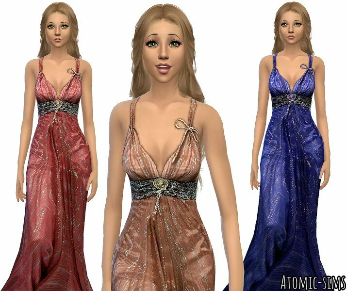 Simchic Brown Gown Conversion By Atomic-Sims 1 Simchic Brown Gown Conversion By Atomic-Sims Sims 4 CC