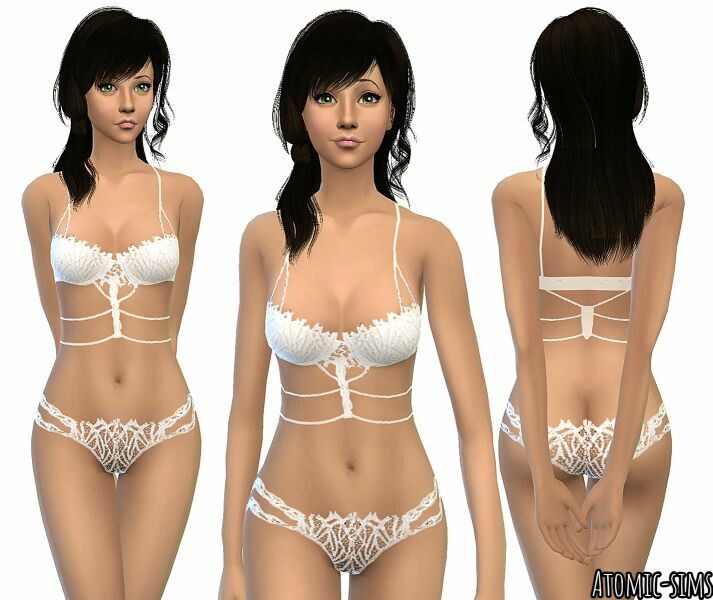 Simchic White Lacy Undies Conversion By Atomic-Sims 1 Simchic White Lacy Undies Conversion By Atomic-Sims Sims 4 CC