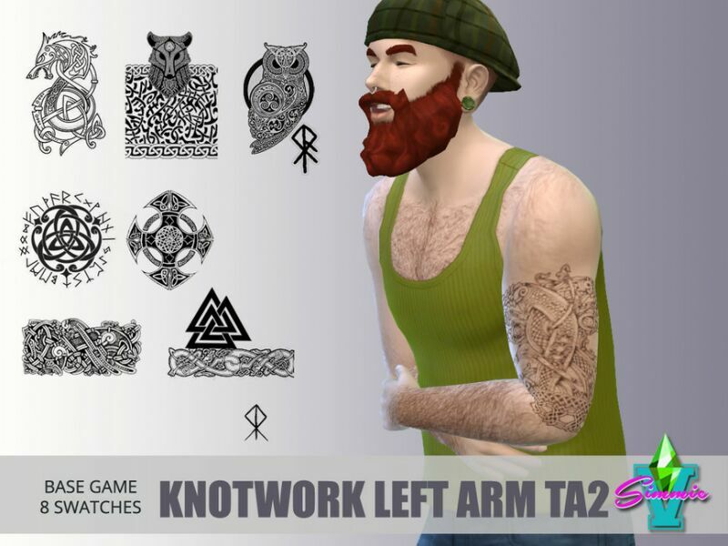 Simmiev Knotwork Left ARM TA2 By Simmiev 1 Simmiev Knotwork Left ARM TA2 By Simmiev Sims 4 CC