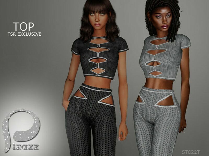 Simple Cutout Tank 1 Simple Cutout Tank Sims 4 CC