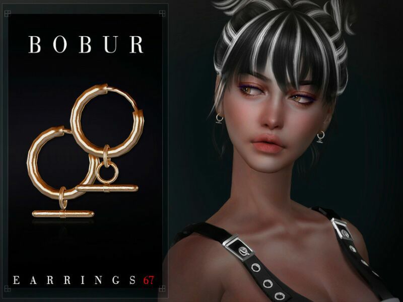 Simple Hoop Earrings By Bobur3 1 Simple Hoop Earrings By Bobur3 Sims 4 CC
