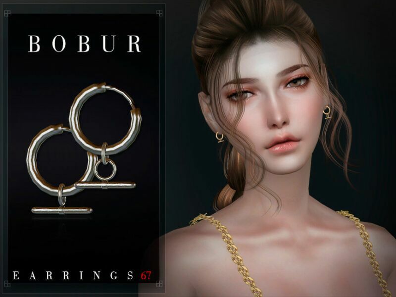 Simple Hoop Earrings By Bobur3 2 sims 4 cc simple hoop earrings by bobur3 2