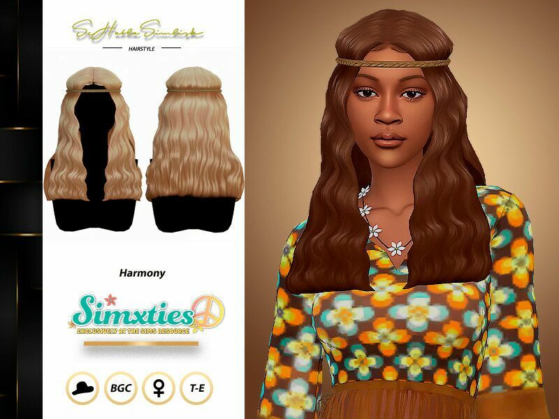 / Simsxties Harmony Hairstyle 1 / Simsxties Harmony Hairstyle Sims 4 CC