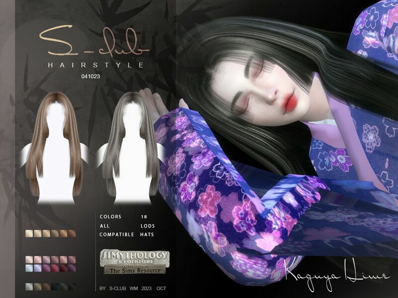 Simythology Hairstyle 04 By S-Club 1 Simythology Hairstyle 04 By S-Club Sims 4 CC
