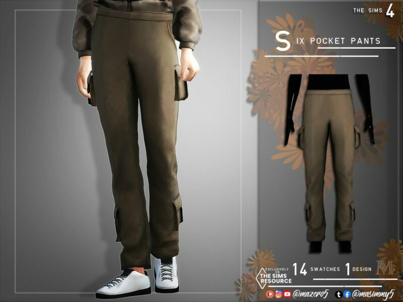 SIX Pocket Pants By Mazero5 1 SIX Pocket Pants By Mazero5 Sims 4 CC