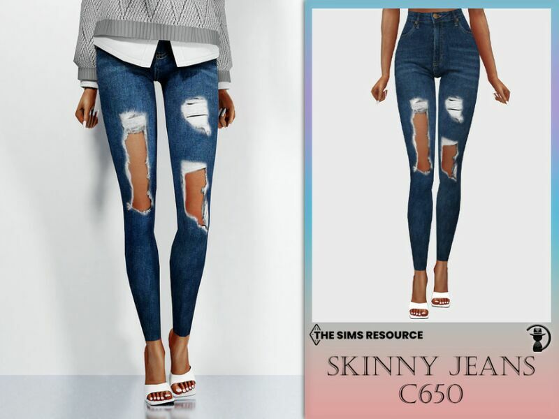Skinny Jeans C650 By Turksimmer 1 Skinny Jeans C650 By Turksimmer Sims 4 CC