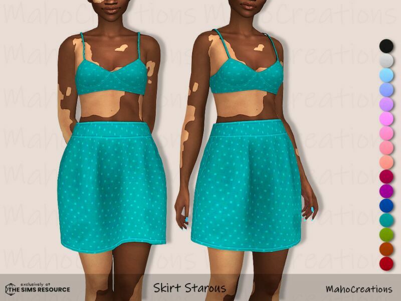 Skirt Starous By Mahocreations 1 Skirt Starous By Mahocreations Sims 4 CC