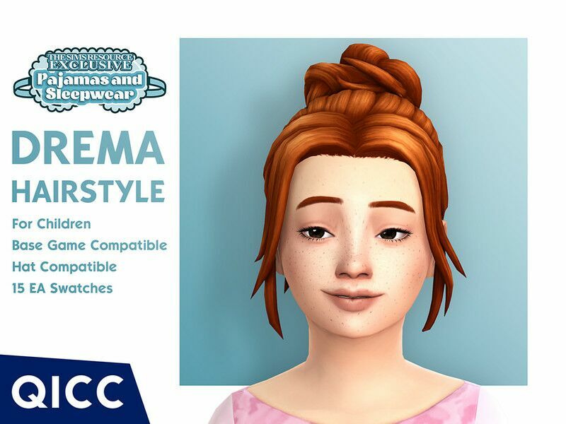 Sleep DAY – Drema Hair 1 Sleep DAY – Drema Hair Sims 4 CC