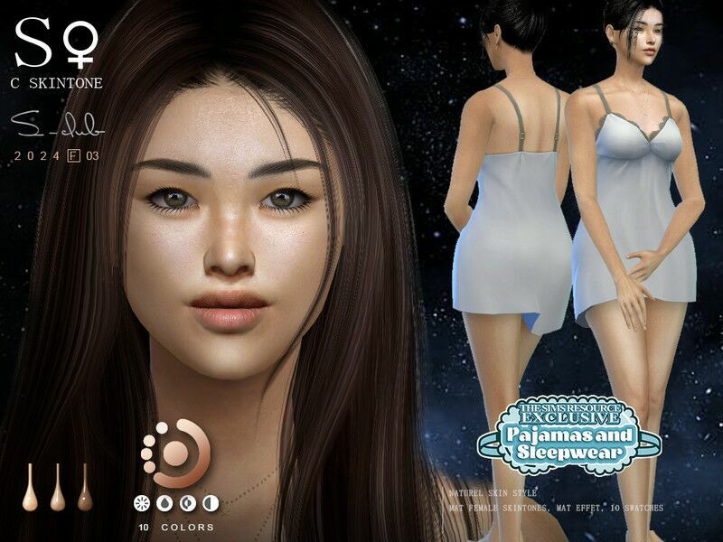 (Sleep DAY) Naturel Female Skintones By S-Club 1 (Sleep DAY) Naturel Female Skintones By S-Club Sims 4 CC