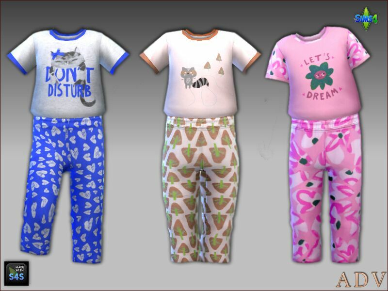 Sleepwear For Toddler Girls 3 sims 4 cc sleepwear for toddler girls 3