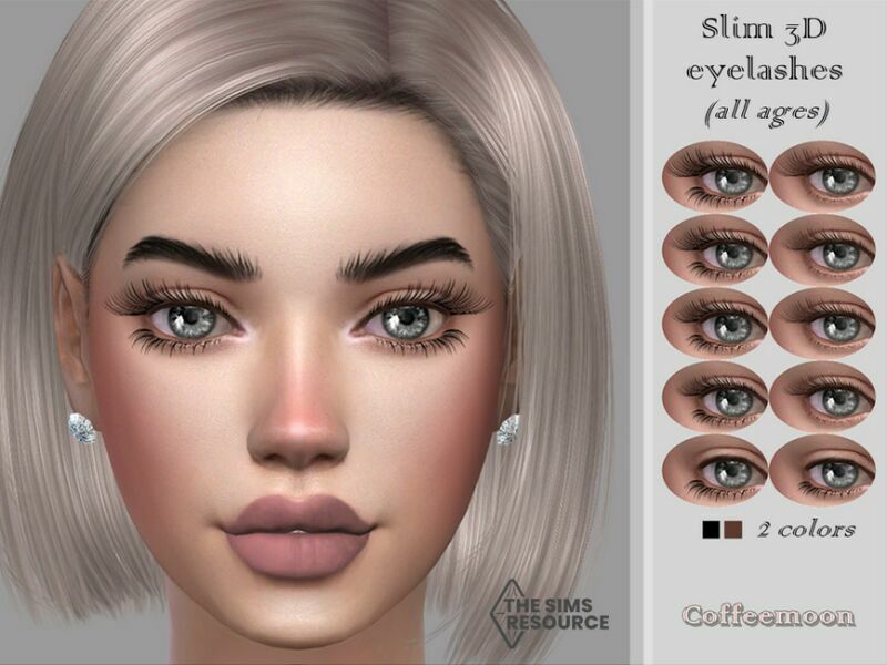 Slim Eyelashes (ALL Ages) By Coffeemoon 2 sims 4 cc slim eyelashes all ages by coffeemoon 3