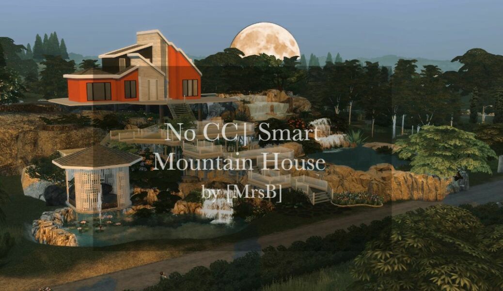 Smart Mountain Home |CC Free By Mrsbarbiex3 1 Smart Mountain Home |CC Free By Mrsbarbiex3 Sims 4 CC