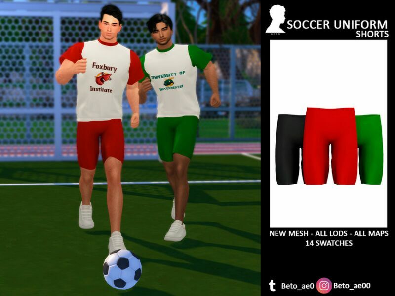Soccer Uniform (Shorts) 1 Soccer Uniform (Shorts) Sims 4 CC