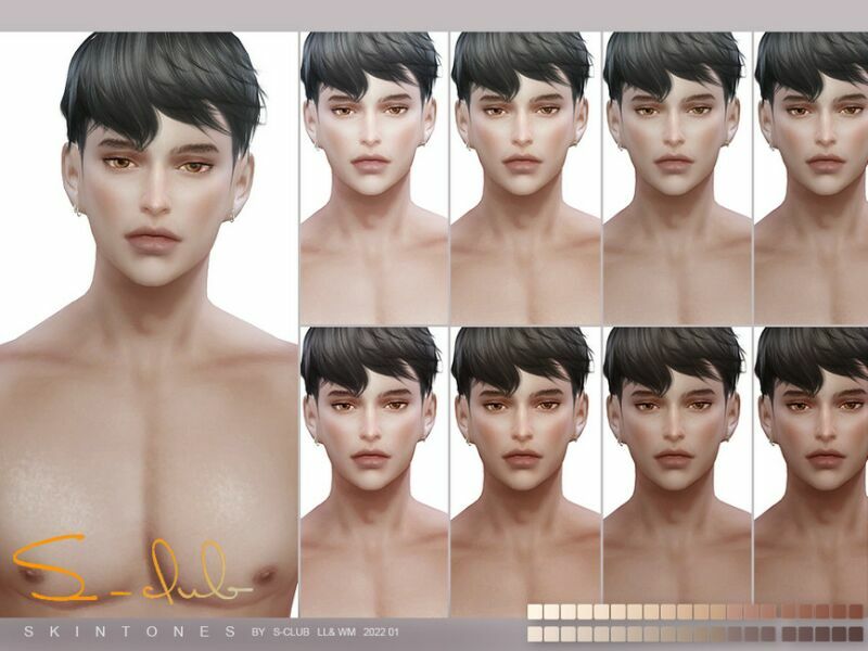 Soft Nature Colorful MAN Skin By S-Club By S-Club 2 sims 4 cc soft nature colorful man skin by s club by s club 2