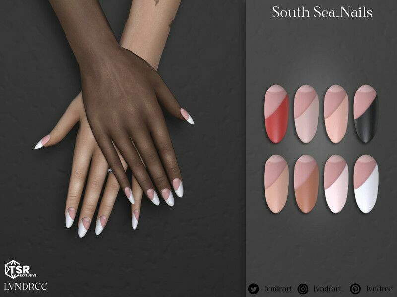 South SEA Nails 1 South SEA Nails Sims 4 CC