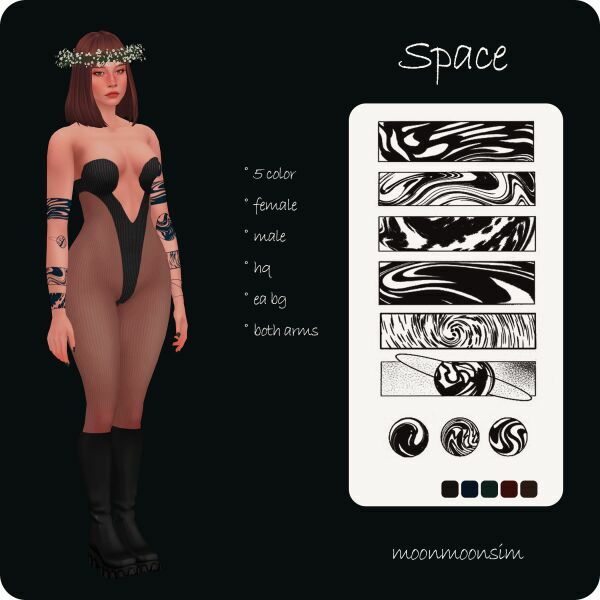 Space Tattoo SET By Moonmoonsim 1 Space Tattoo SET By Moonmoonsim Sims 4 CC
