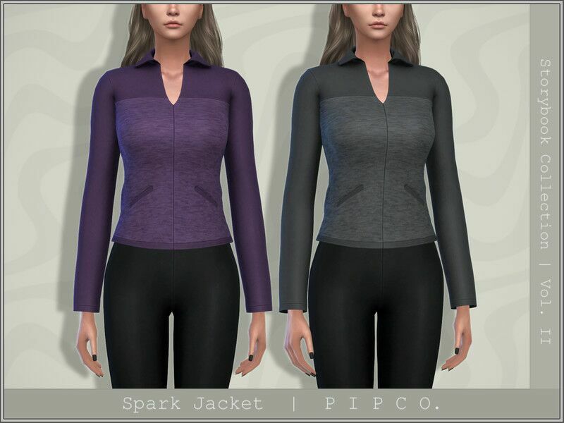 Spark Jacket. By Pipco 1 Spark Jacket. By Pipco Sims 4 CC