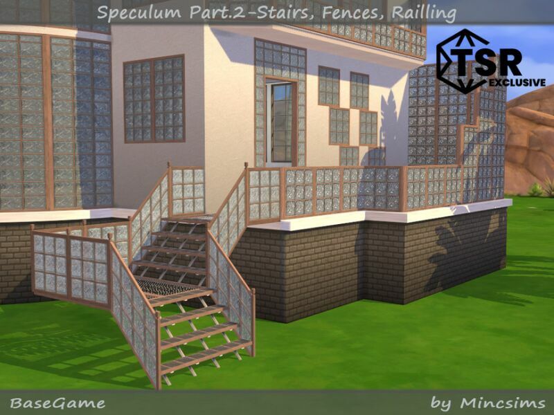 Speculum Part.2 – Stairs, Fence, Railing By Mincsims 1 Speculum Part.2 – Stairs, Fence, Railing By Mincsims Sims 4 CC