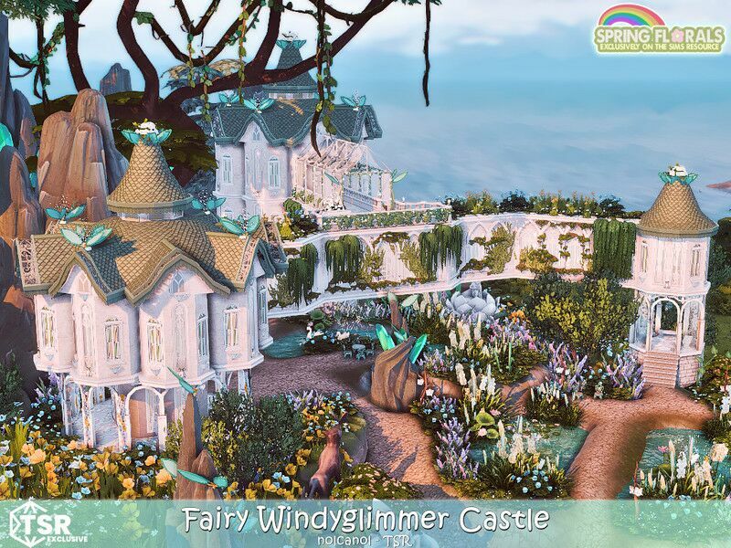 Spring Florals – Fairy Windyglimmer Castle NO CC By Nolcanol 1 Spring Florals – Fairy Windyglimmer Castle NO CC By Nolcanol Sims 4 CC
