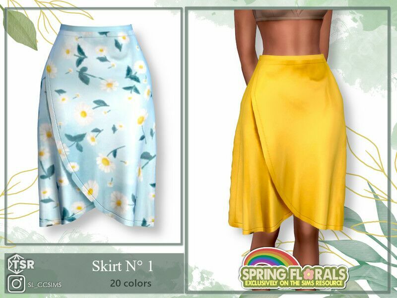 Springflorals_Skirt_1 1 Springflorals_Skirt_1 Sims 4 CC