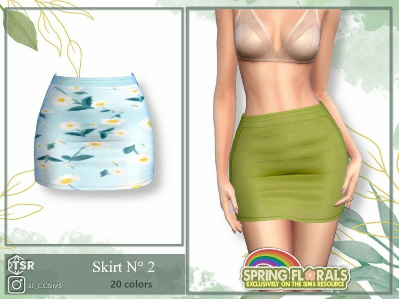 Springflorals_Skirt_2 1 Springflorals_Skirt_2 Sims 4 CC