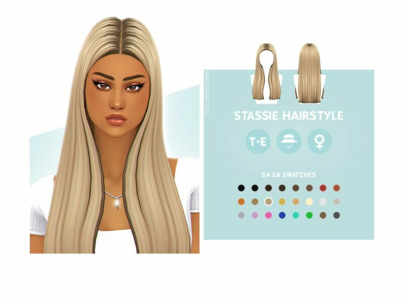 Stassie Hairstyle By Simcelebrity00 1 Stassie Hairstyle By Simcelebrity00 Sims 4 CC