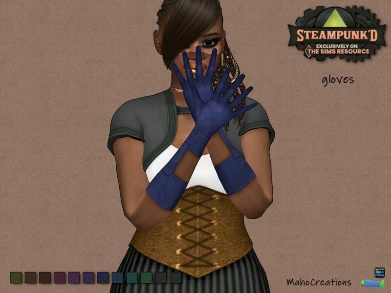 Steampunked – Gloves By Mahocreations 1 Steampunked – Gloves By Mahocreations Sims 4 CC