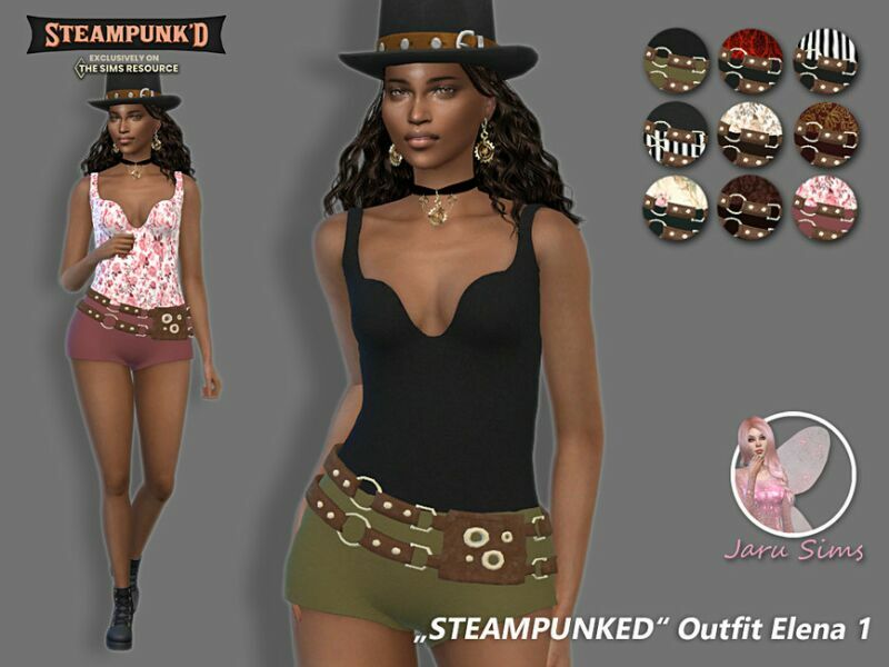 Steampunked – Outfit Elena 1 1 Steampunked – Outfit Elena 1 Sims 4 CC