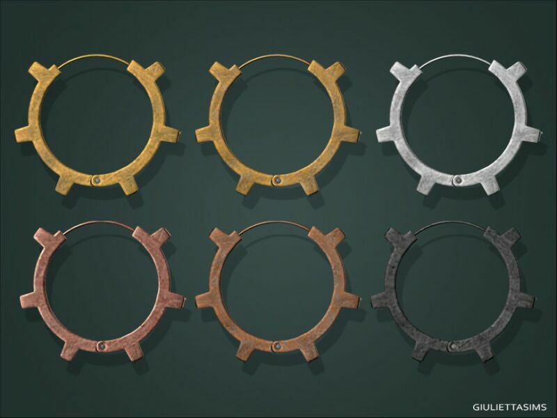Steampunked – Steampunk Hoop Earrings For Toddlers By Feyona 2 sims 4 cc steampunked steampunk hoop earrings for toddlers by feyona 2