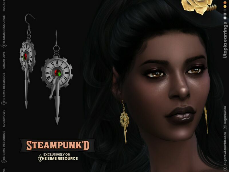 Steampunked | Utopia Earrings 1 Steampunked | Utopia Earrings Sims 4 CC
