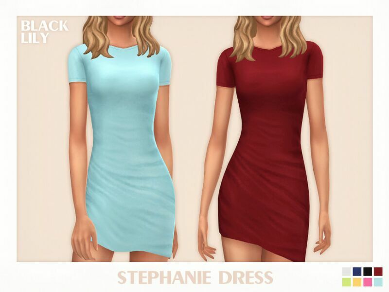 Stephanie Dress 1 Stephanie Dress Sims 4 CC